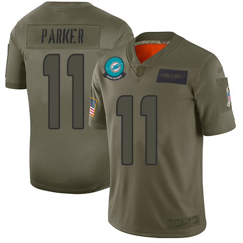 Nike Miami Dolphins #11 DeVante Parker Camo Youth Stitched NFL Limited 2019 Salute to Service Jersey->youth nfl jersey->Youth Jersey